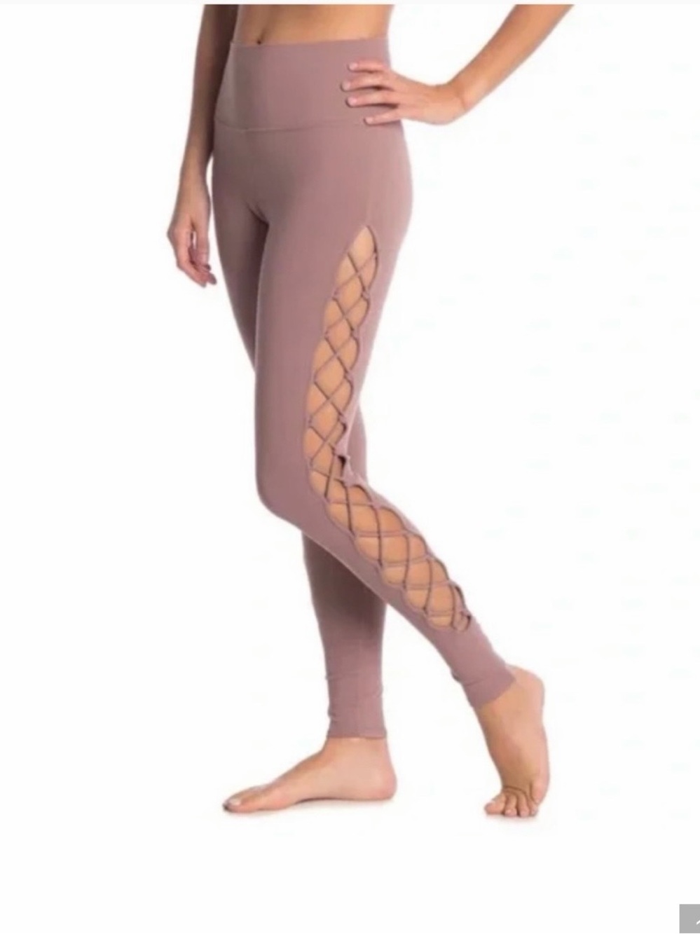ALO interlace Leggings in Mauve.size Large.athletic,yoga,workout,summer